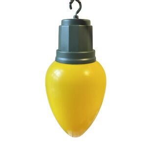 Large 13" Blow Mold Bulb Light White LED Holiday Jumbo Christmas Ornament Yellow